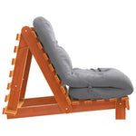 Futonsofa Med Madrass Voksbrun 70X206X11 Cm Heltre Furu