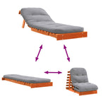 Futonsofa Med Madrass Voksbrun 70X206X11 Cm Heltre Furu