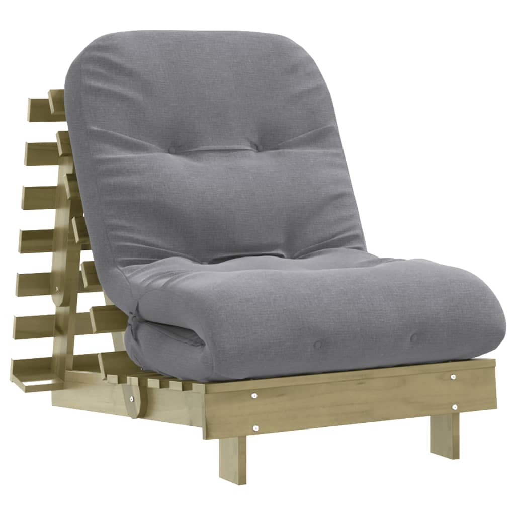 Futonsofa Med Madrass 70X206X11 Cm Impregnert Furu