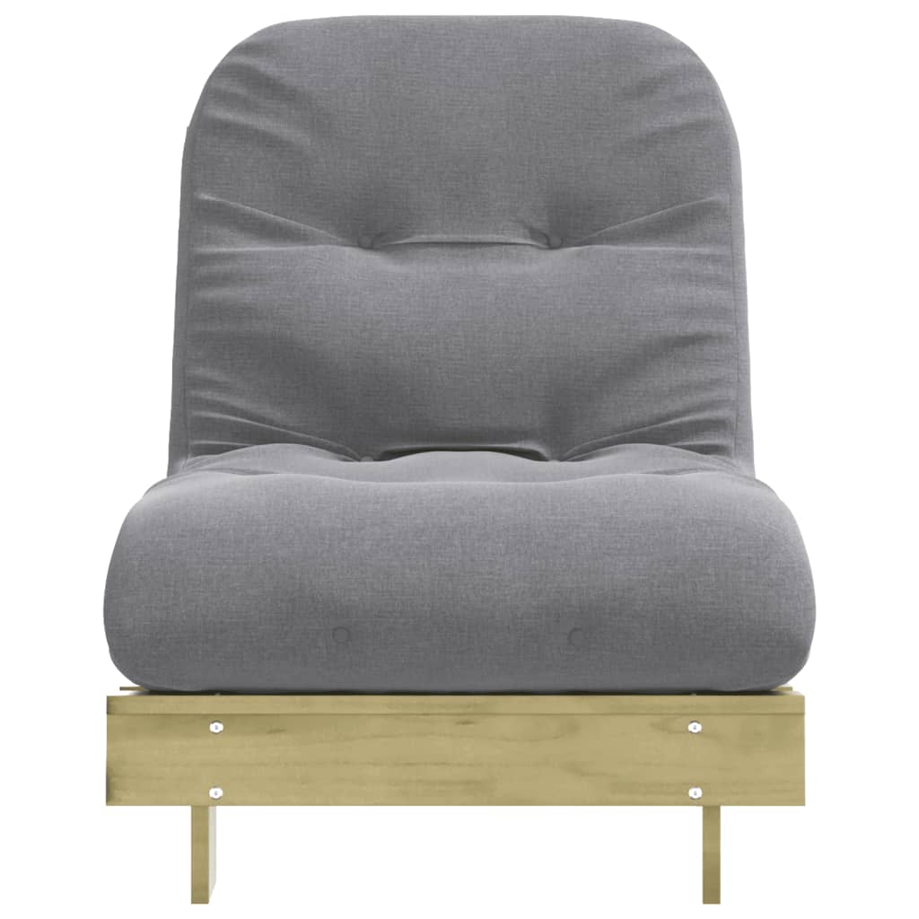 Futonsofa Med Madrass 70X206X11 Cm Impregnert Furu