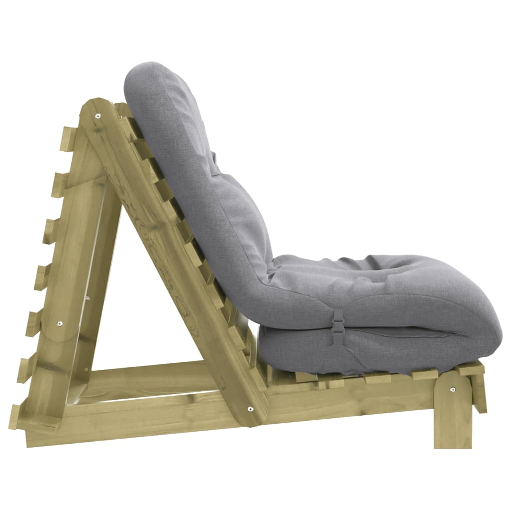 Futonsofa Med Madrass 70X206X11 Cm Impregnert Furu