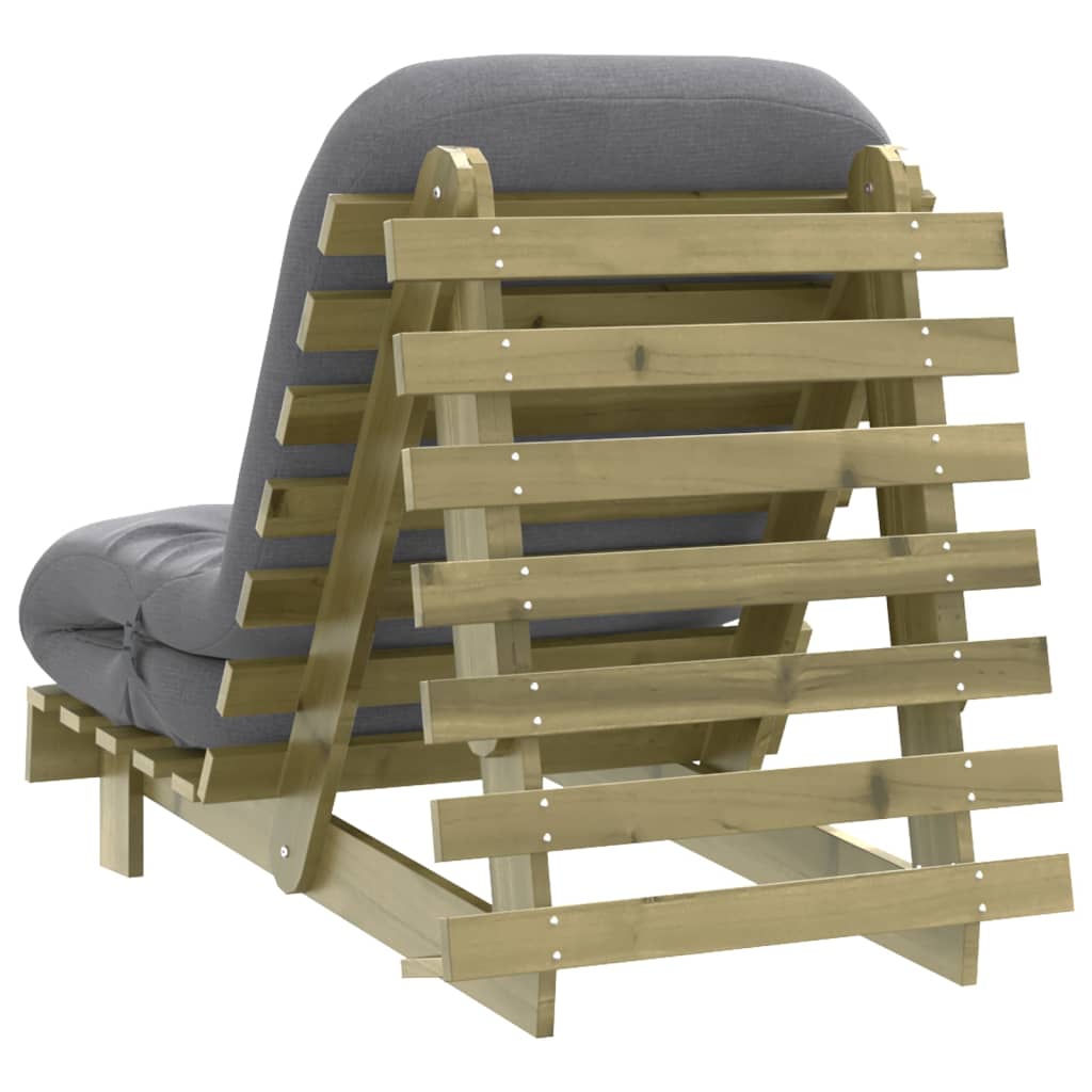 Futonsofa Med Madrass 70X206X11 Cm Impregnert Furu