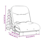 Futonsofa Med Madrass 70X206X11 Cm Impregnert Furu