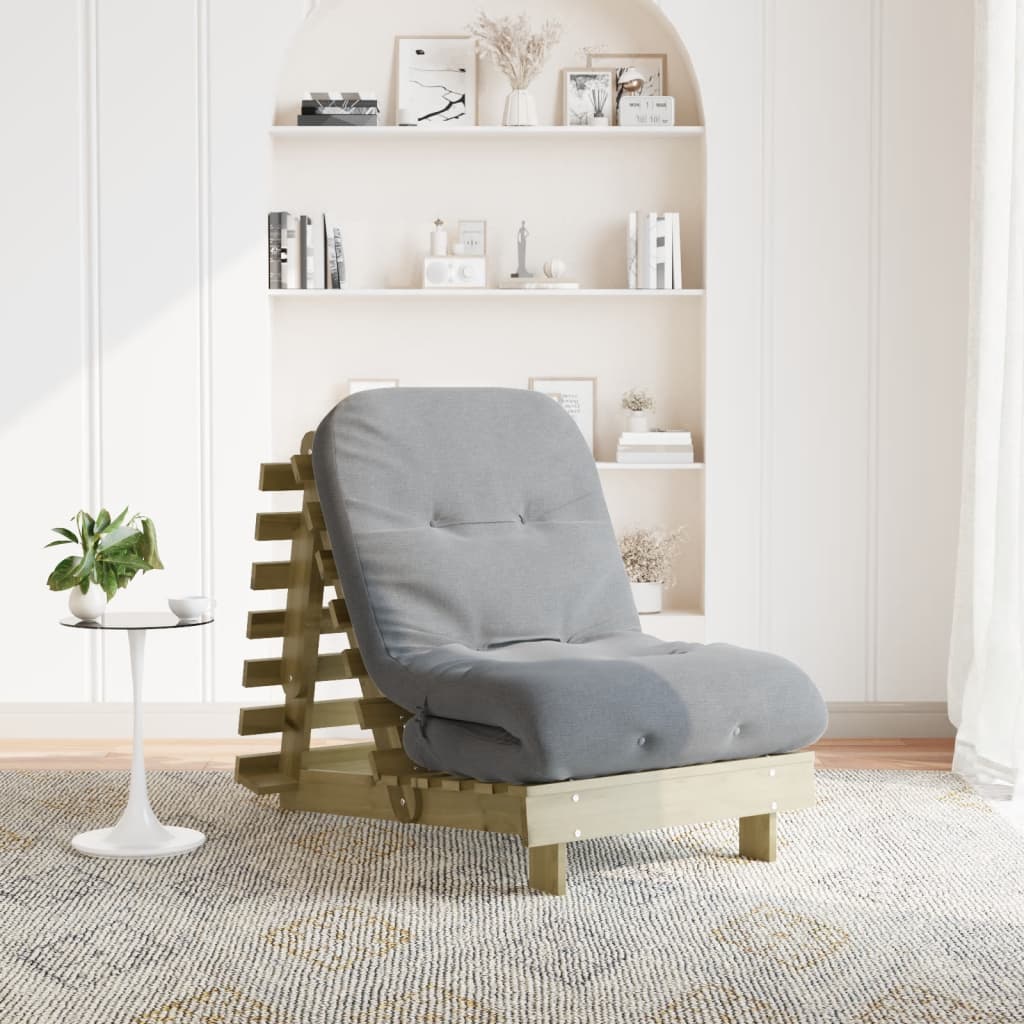 Futonsofa Med Madrass 70X206X11 Cm Impregnert Furu