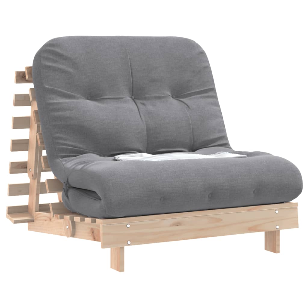 Futonsofa Med Madrass 80X206X11 Cm Heltre Furu