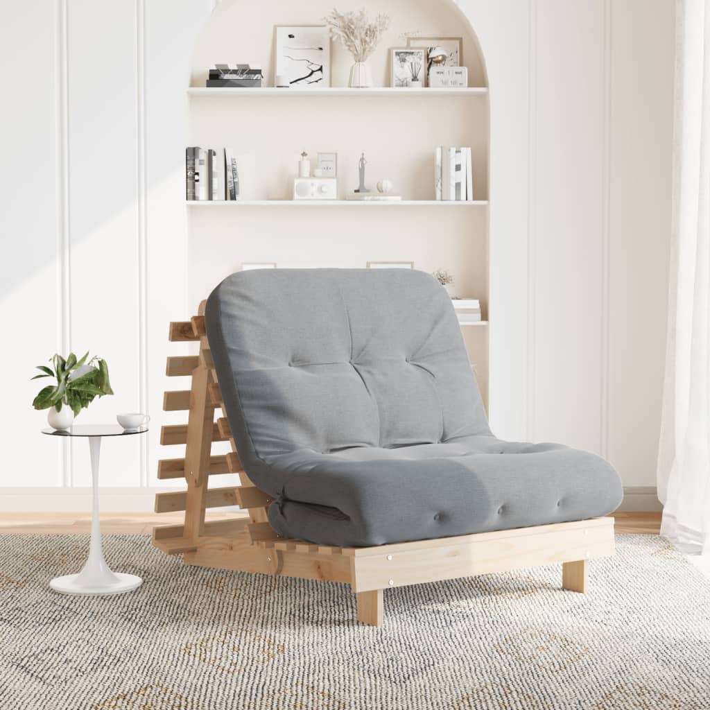 Futonsofa Med Madrass 80X206X11 Cm Heltre Furu