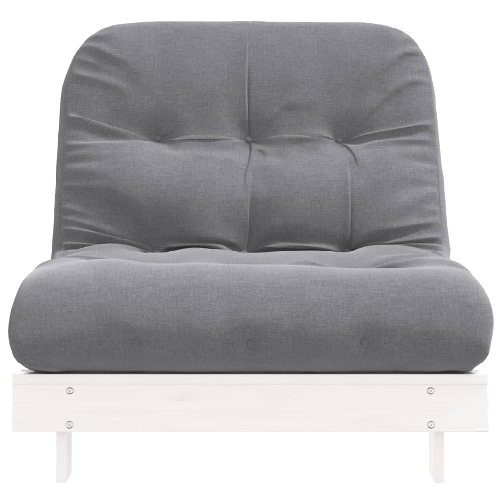 Futonsofa Med Madrass Hvit 80X206X11 Cm Heltre Furu