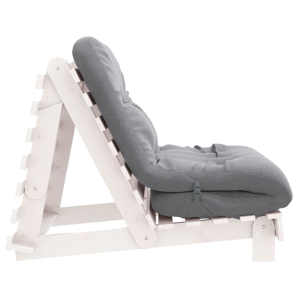 Futonsofa Med Madrass Hvit 80X206X11 Cm Heltre Furu