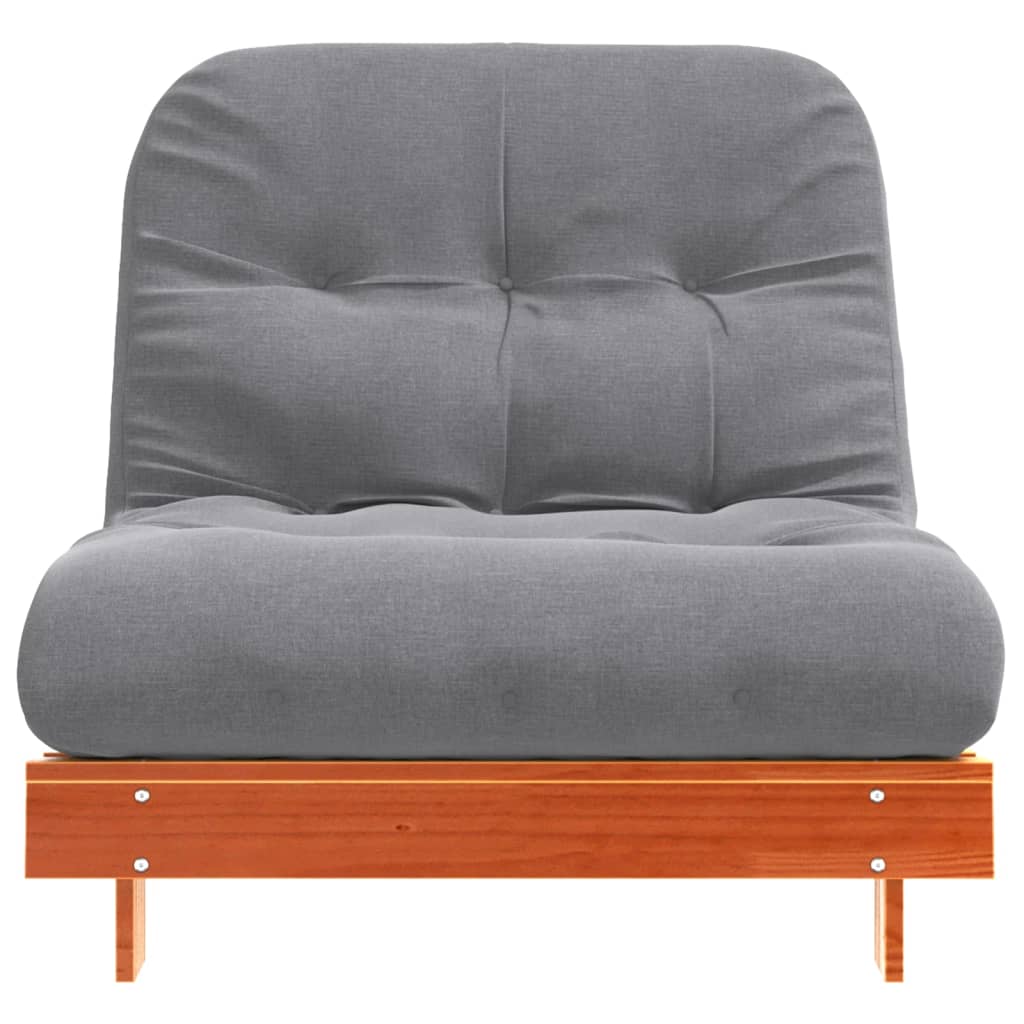 Futonsofa Med Madrass Voksbrun 80X206X11 Cm Heltre Furu