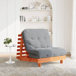 Futonsofa Med Madrass Voksbrun 80X206X11 Cm Heltre Furu