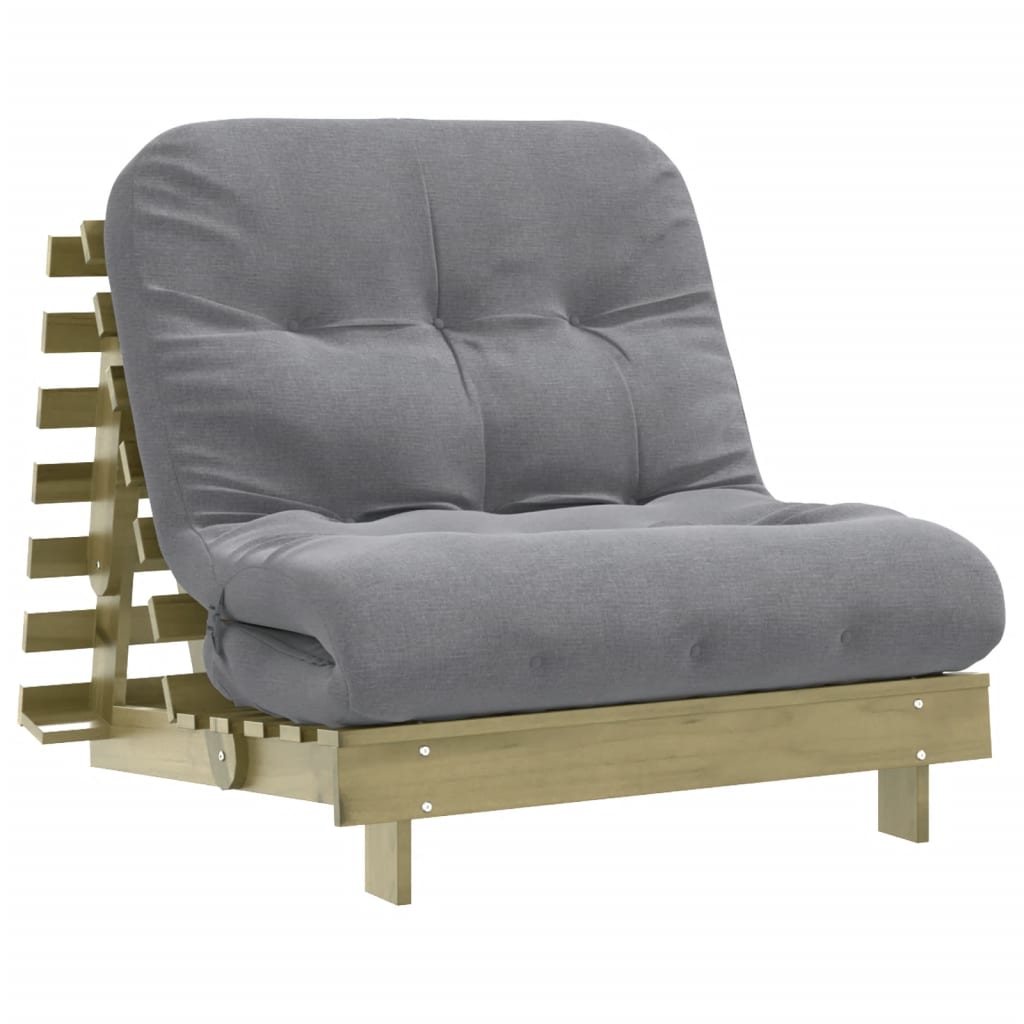 Futonsofa Med Madrass 80X206X11 Cm Impregnert Furu