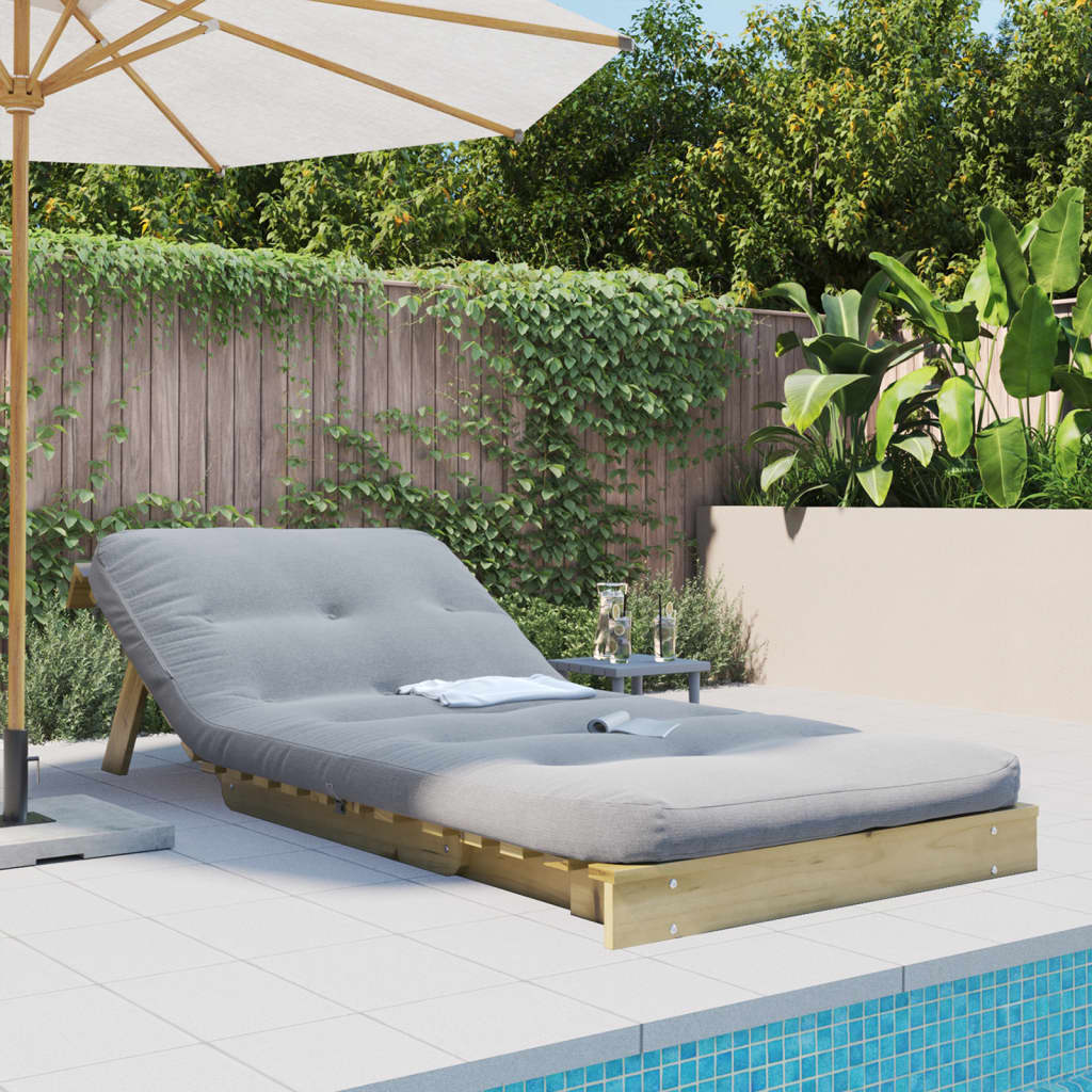 Futonsofa Med Madrass 80X206X11 Cm Impregnert Furu