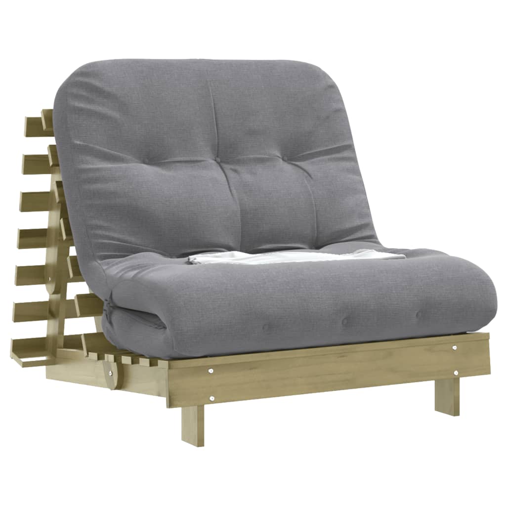 Futonsofa Med Madrass 80X206X11 Cm Impregnert Furu