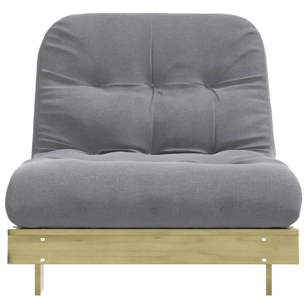 Futonsofa Med Madrass 80X206X11 Cm Impregnert Furu