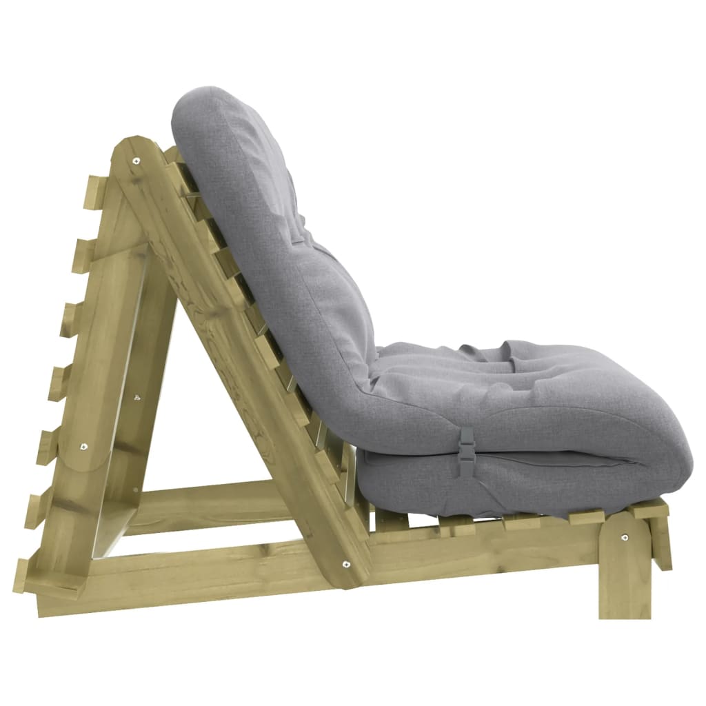 Futonsofa Med Madrass 80X206X11 Cm Impregnert Furu
