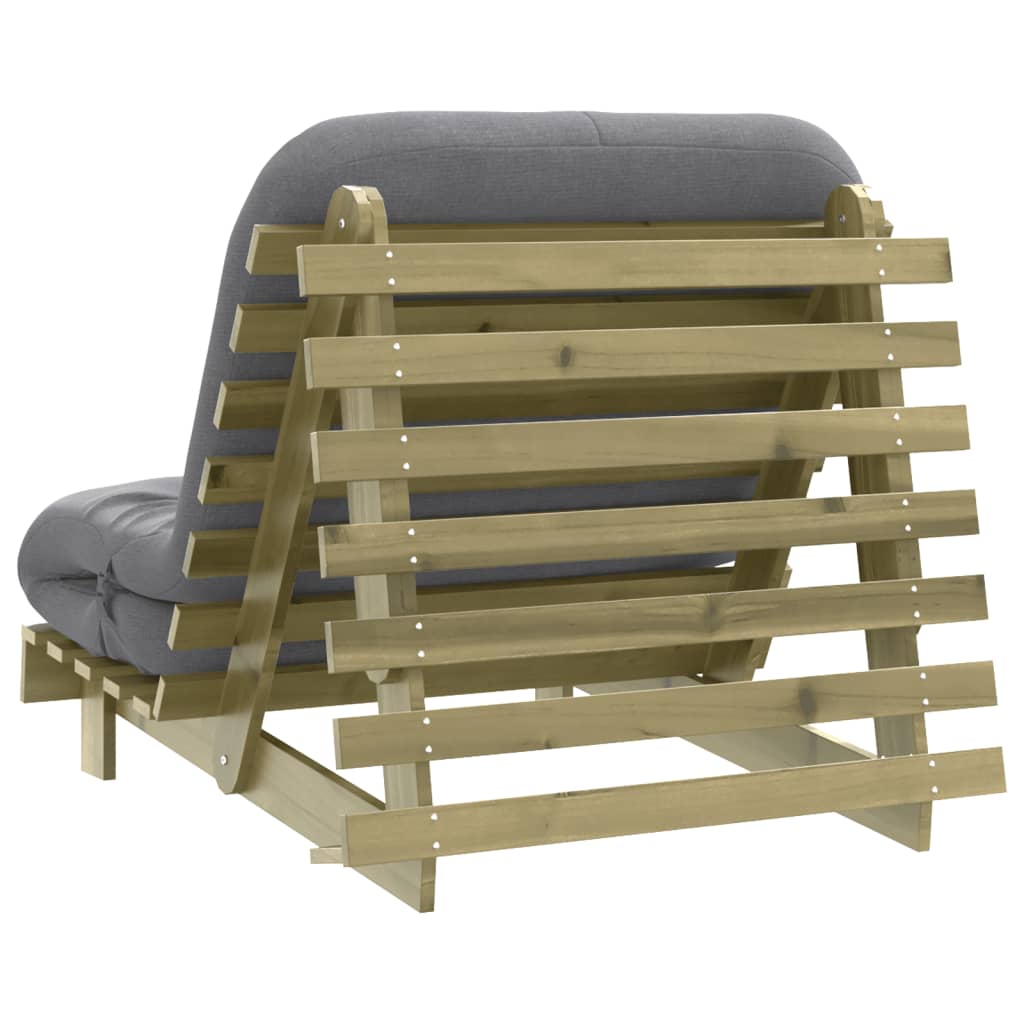 Futonsofa Med Madrass 80X206X11 Cm Impregnert Furu