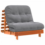 Futonsofa Med Madrass Voksbrun 90X206X11 Cm Heltre Furu