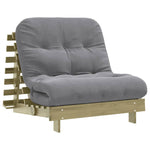 Futonsofa Med Madrass 90X206X11 Cm Impregnert Furu
