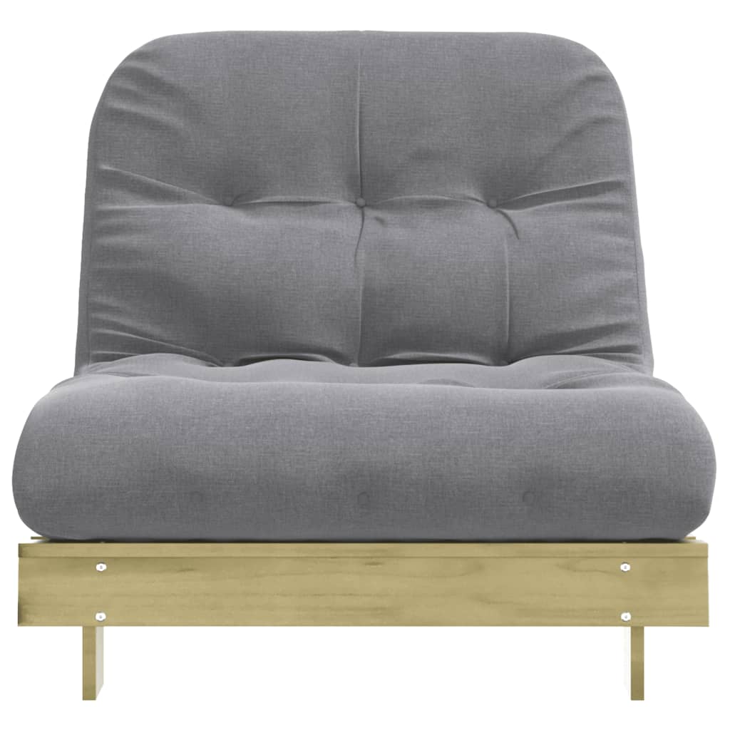 Futonsofa Med Madrass 90X206X11 Cm Impregnert Furu