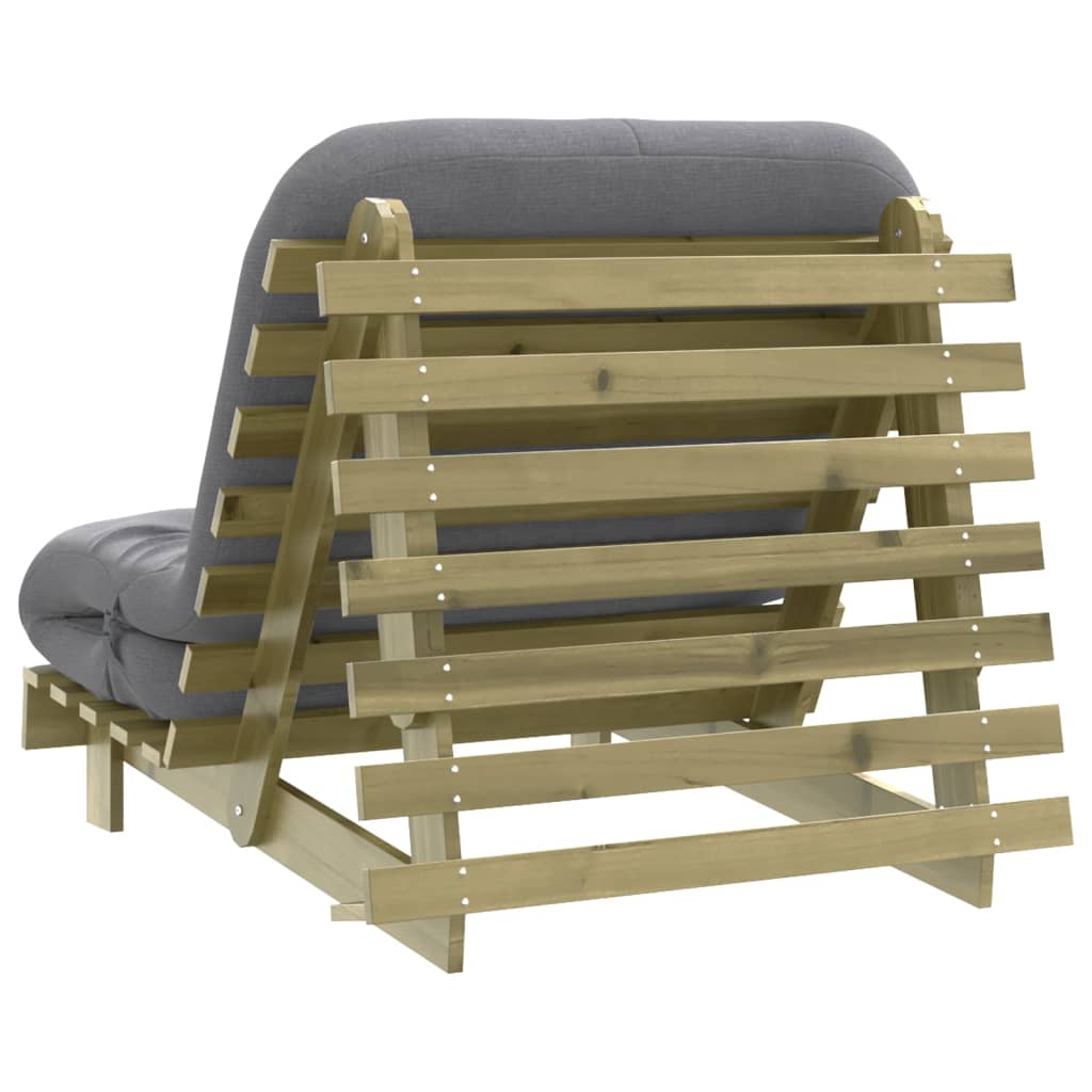 Futonsofa Med Madrass 90X206X11 Cm Impregnert Furu
