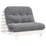 Futonsofa Med Madrass Hvit 100X206X11 Cm Heltre Furu