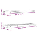 Futonsofa Med Madrass Hvit 100X206X11 Cm Heltre Furu
