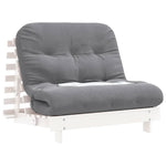 Futonsofa Med Madrass Hvit 100X206X11 Cm Heltre Furu