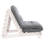 Futonsofa Med Madrass Hvit 100X206X11 Cm Heltre Furu