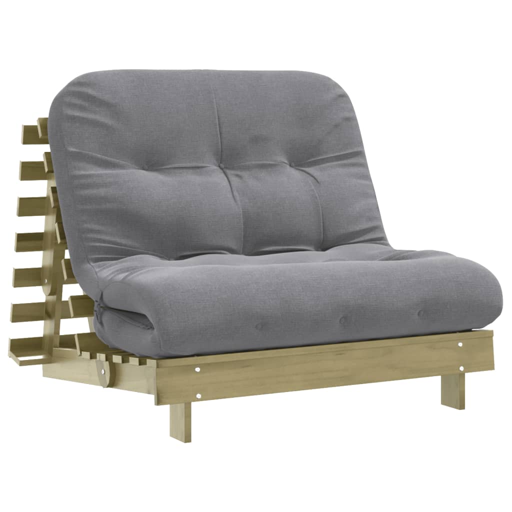 Futonsofa Med Madrass 100X206X11 Cm Impregnert Furu