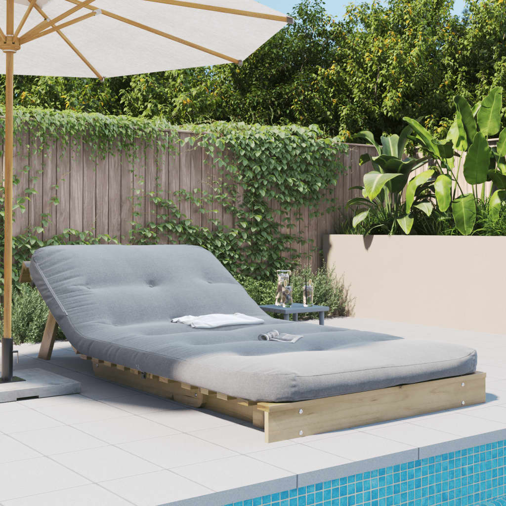 Futonsofa Med Madrass 100X206X11 Cm Impregnert Furu