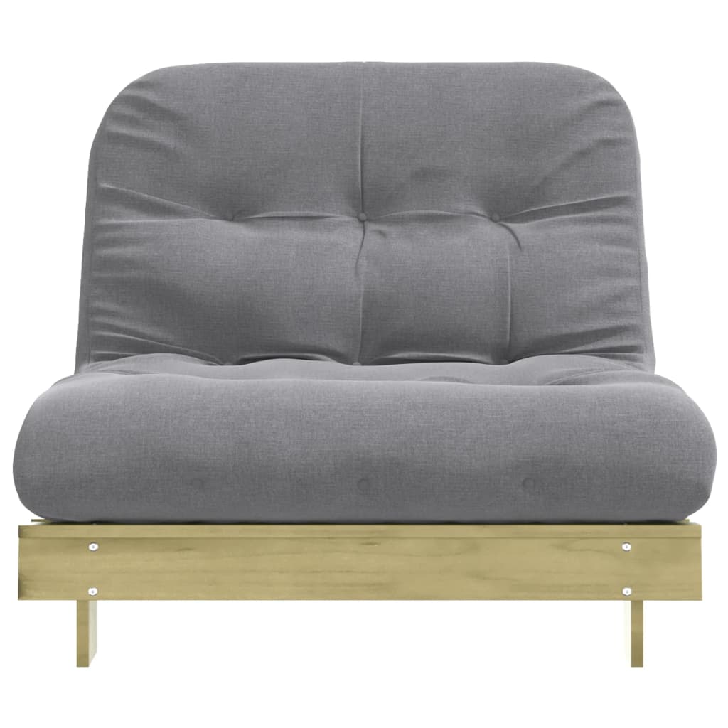 Futonsofa Med Madrass 100X206X11 Cm Impregnert Furu