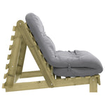 Futonsofa Med Madrass 100X206X11 Cm Impregnert Furu