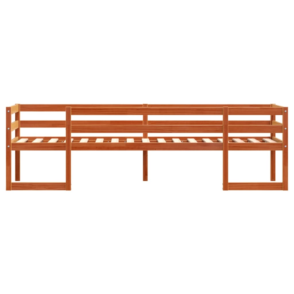 Sengeramme For Barn Voksbrun 90X200 Cm Heltre Furu