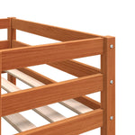 Sengeramme For Barn Voksbrun 90X200 Cm Heltre Furu