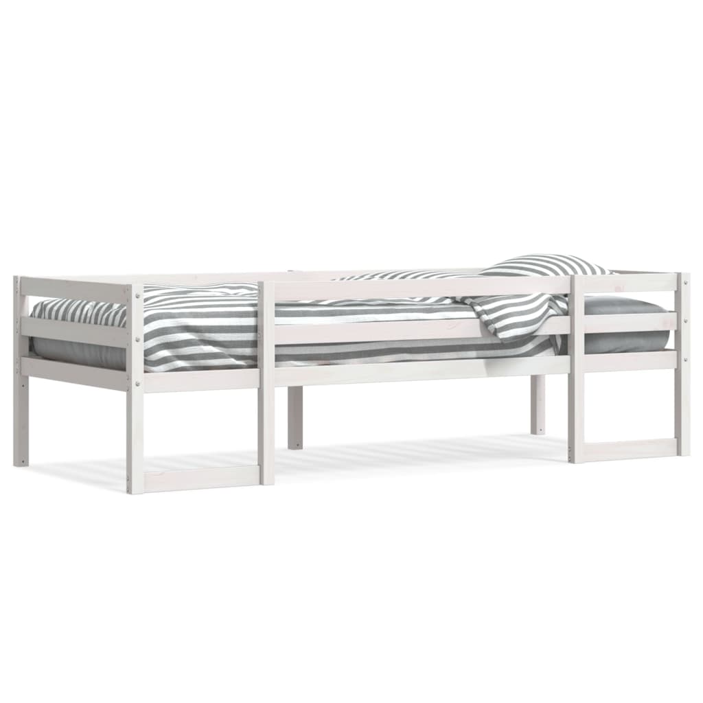 Sengeramme For Barn Hvit 90X190 Cm Heltre Furu