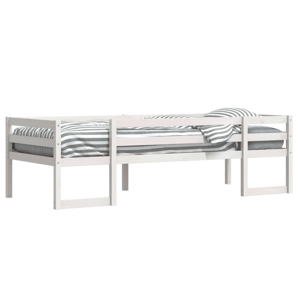 Sengeramme For Barn Hvit 90X190 Cm Heltre Furu
