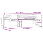 Sengeramme For Barn Hvit 90X190 Cm Heltre Furu