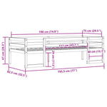 Sengeramme For Barn 75X190 Cm Heltre Furu
