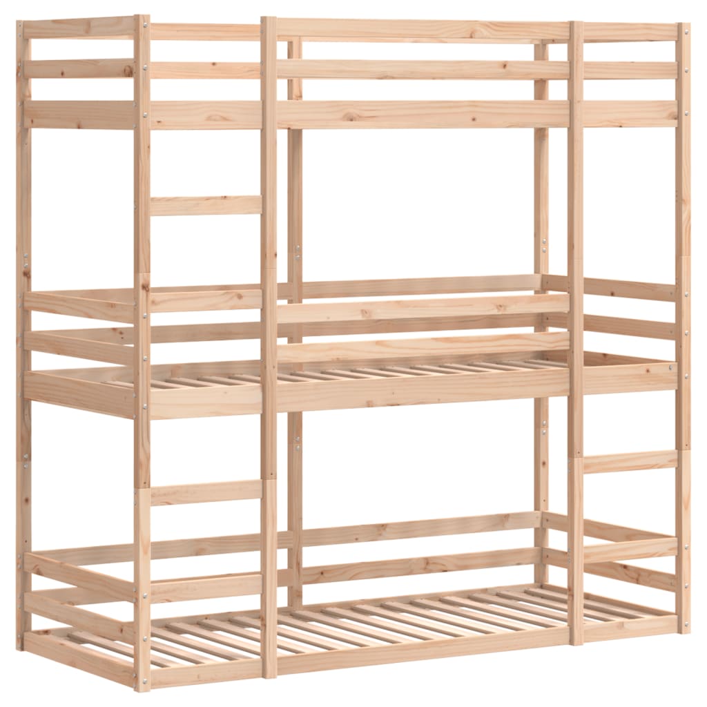 Trippel Køyeseng 80X200 Cm Heltre Furu
