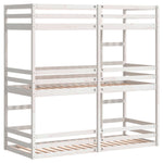 Trippel Køyeseng Hvit 90X200 Cm Heltre Furu