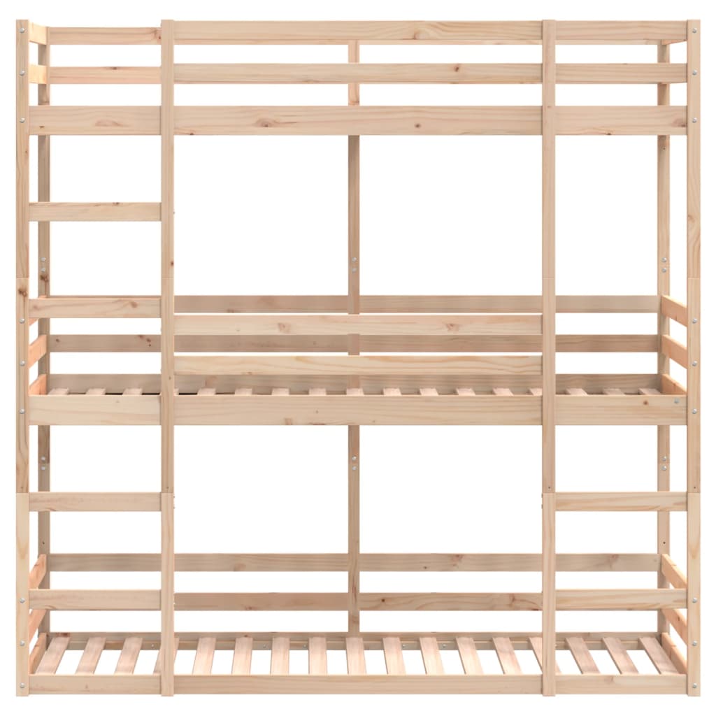 Trippel Køyeseng 90X190 Cm Heltre Furu