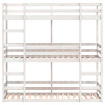 Trippel Køyeseng Hvit 90X190 Cm Heltre Furu
