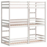 Trippel Køyeseng Hvit 90X190 Cm Heltre Furu