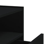 Veggmontert Nattbord Svart 45X30X35 Cm