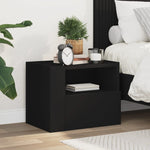 Veggmontert Nattbord Svart 45X30X35 Cm