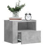 Veggmonterte Nattbord 2 Stk Betonggrå 45X30X35 Cm