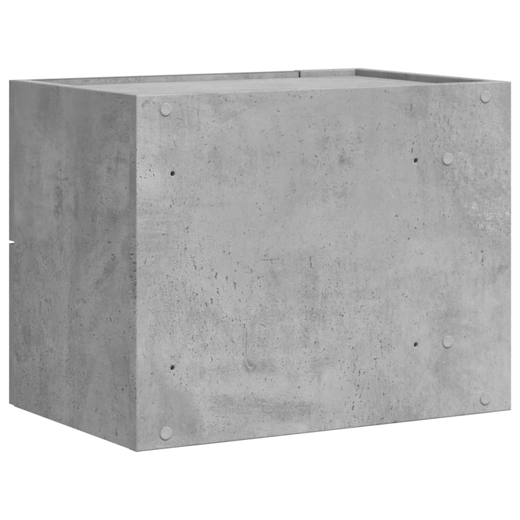 Veggmonterte Nattbord 2 Stk Betonggrå 45X30X35 Cm