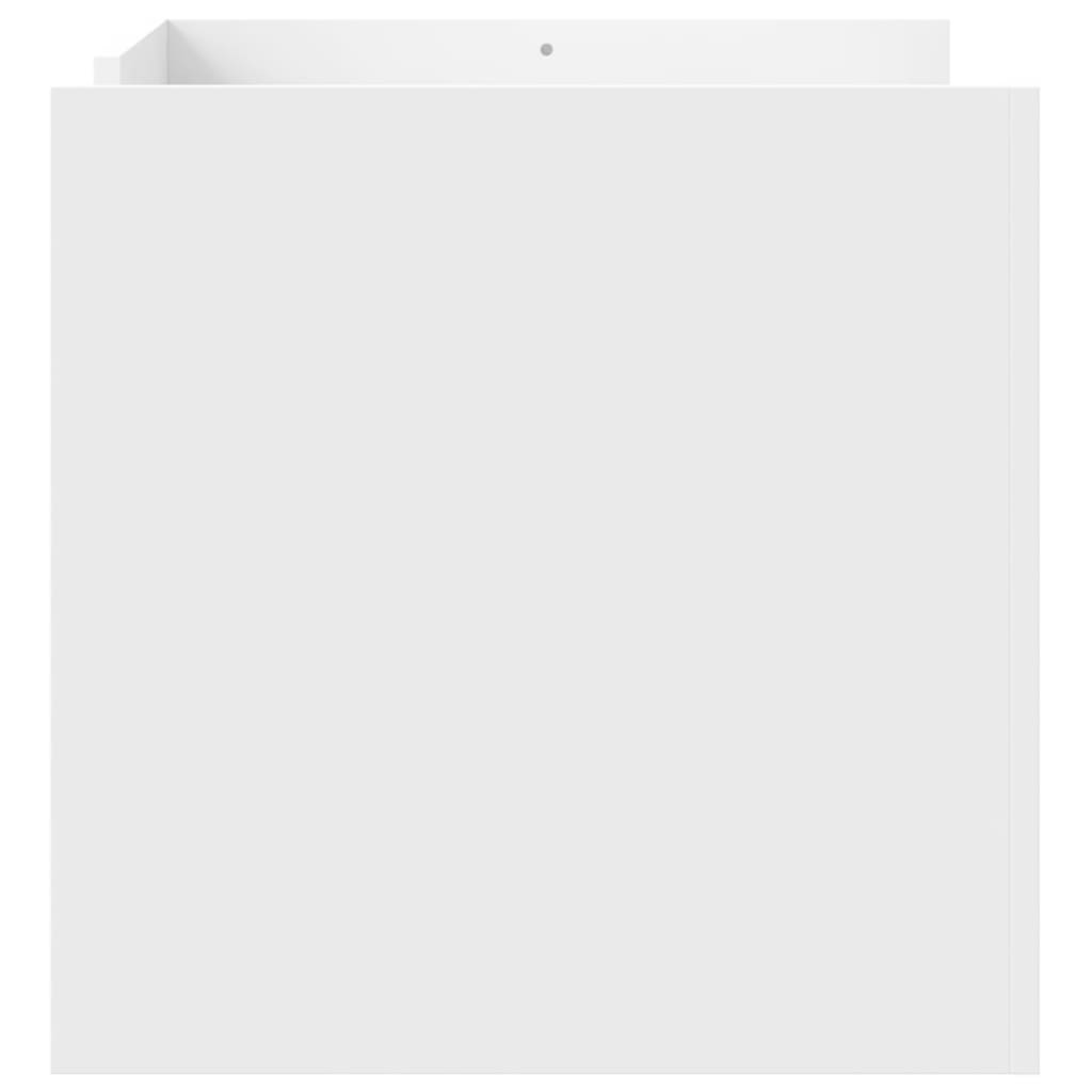 Salongbord Hvit 80X50X50 Cm Konstruert Tre