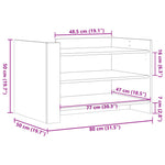 Salongbord Hvit 80X50X50 Cm Konstruert Tre