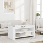 Salongbord Hvit 100X50X50 Cm Konstruert Tre